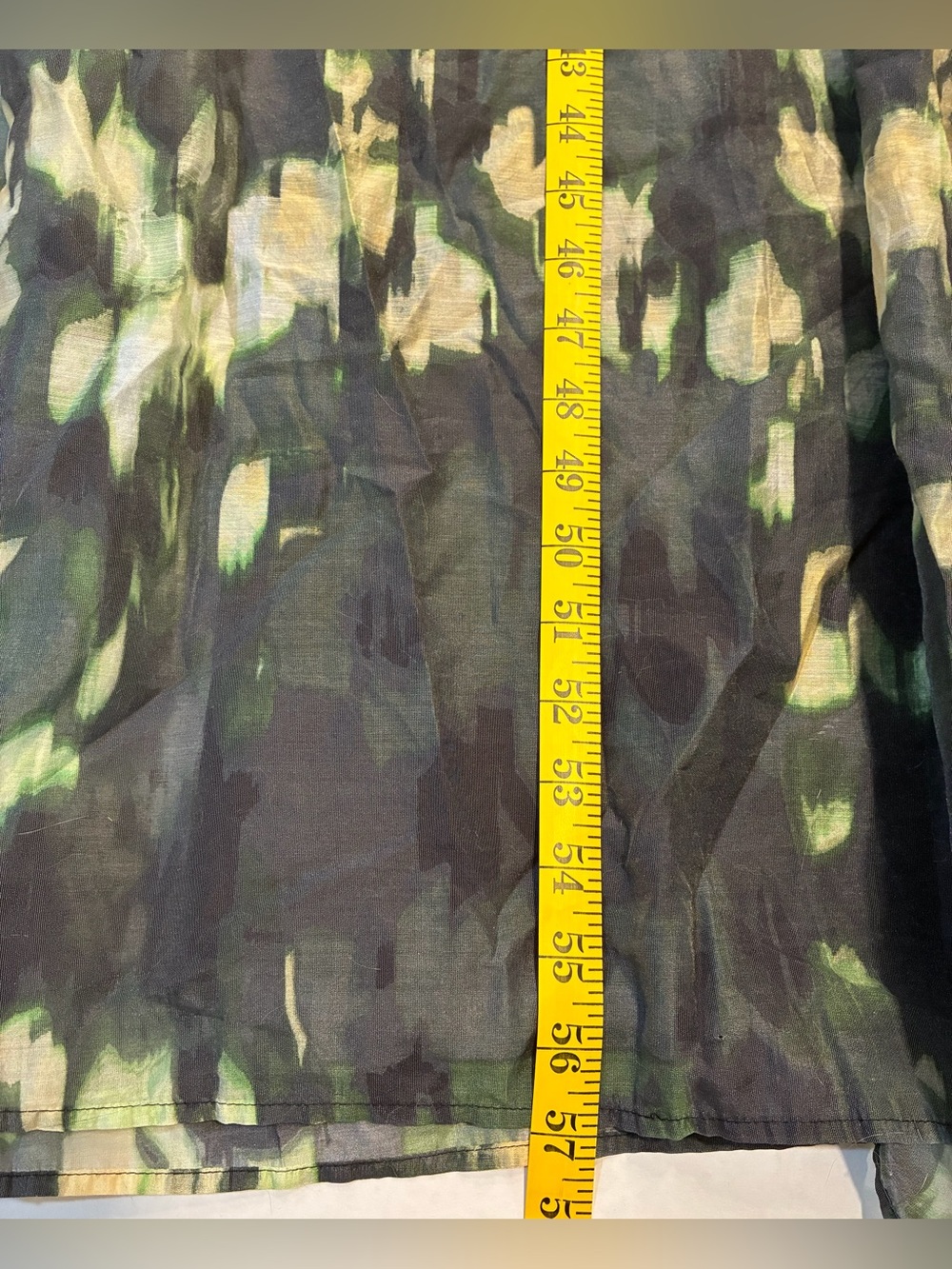 Banana Republic Size Large Organza Tie-Waist Maxi Dress in Green Print - Picture 7 of 9